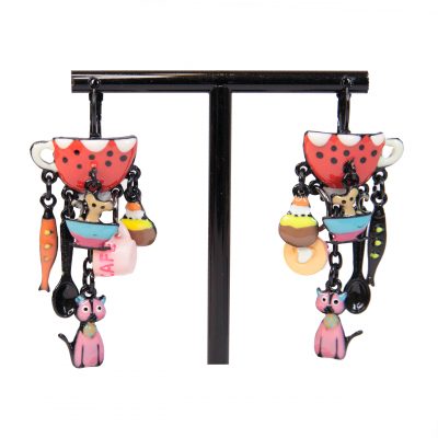 Orecchini smaltati Tazzina